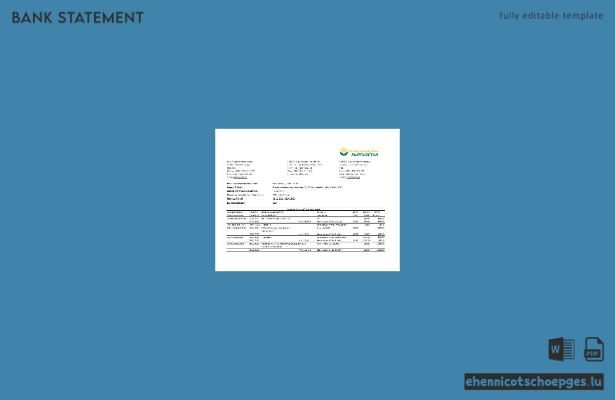 Beispiel-Excel-Vorschau eines Kontoauszugs der Kirgisischen Kirgizbank (Kirgyzstan Kirgizbank)